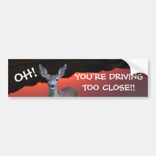 Autocollant De Voiture Driving Too Close Bumper Sticker