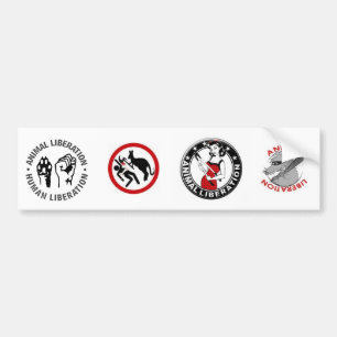 Autocollant De Voiture Droits des animaux (4 en 1)