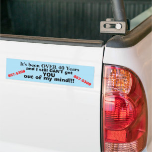 Autocollant De Voiture Drôle 867-5309 Musique Générique Bleu Rouge