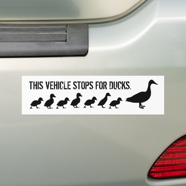 Autocollant De Voiture Drôle Ce véhicule s'arrête pour les canards (En voiture)