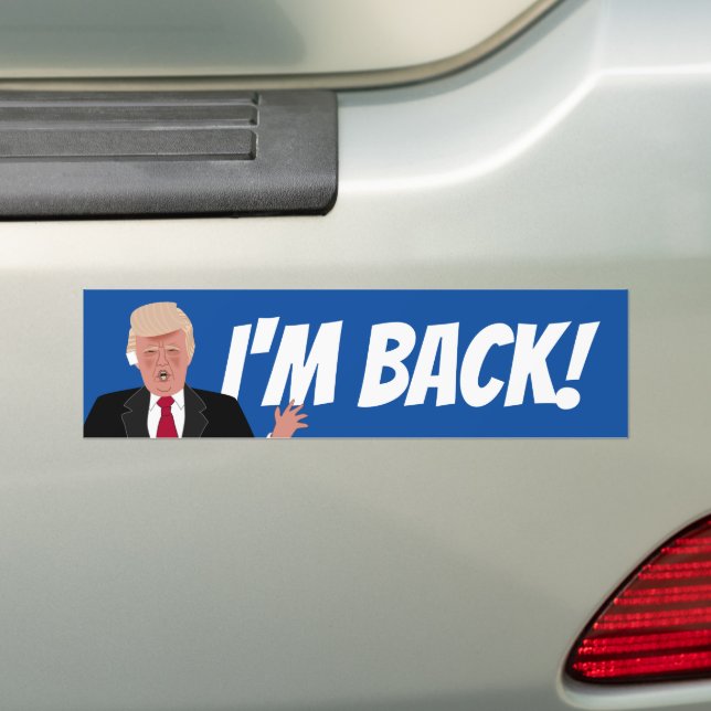 Autocollant De Voiture Drôle Donald Trump Je suis de retour Caricature Po (En voiture)
