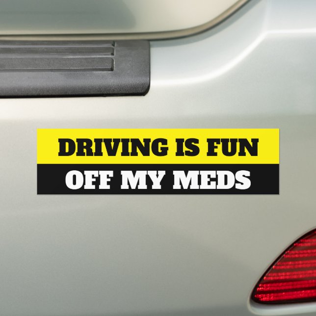 Autocollant De Voiture Drôle drivingoff mes médicaments (En voiture)