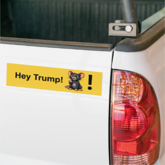 Autocollant De Voiture Drôle Hey Trump Anti-Trump Souris Satire Politique