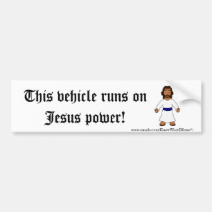 Autocollant De Voiture Drôle Jésus Pouvoir