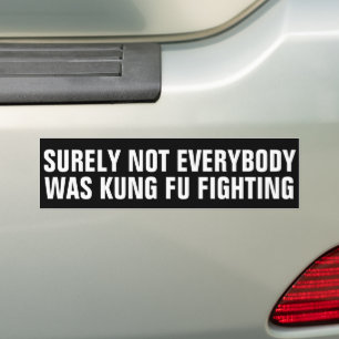 Autocollant De Voiture Drôle SÛREMENT PAS TOUT LE MONDE ÉTAIT KUNG FU COM