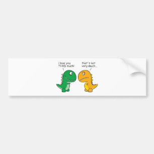 Autocollant De Voiture drôle-T-Rex-petit-bras-bande dessinée