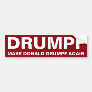 Autocollant De Voiture Drumpf font Donald Drumpf encore