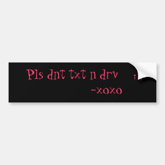 Autocollant De Voiture Drv du txt n de DNT de Pls    ; )           - xoxo