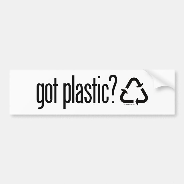Autocollant De Voiture du plastique ?Panneau de recyclage (Devant)