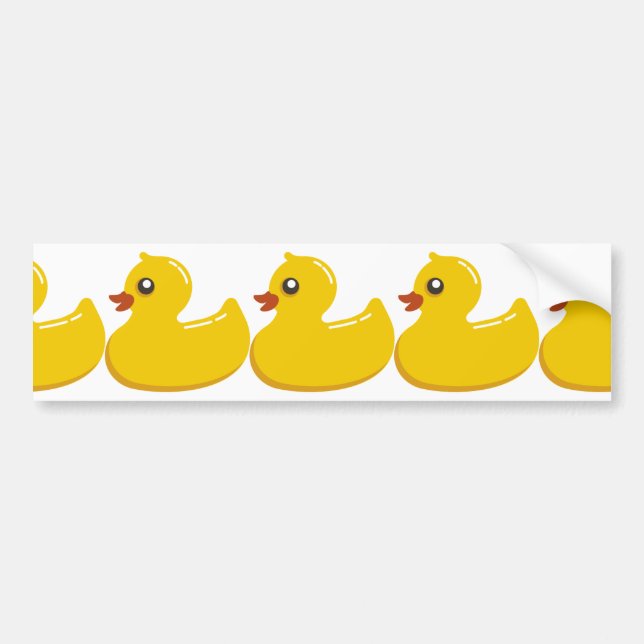 Autocollant De Voiture Duckie en caoutchouc jaune (Devant)