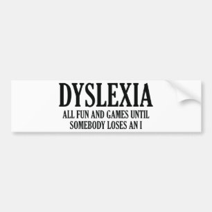 Autocollant De Voiture Dyslexia