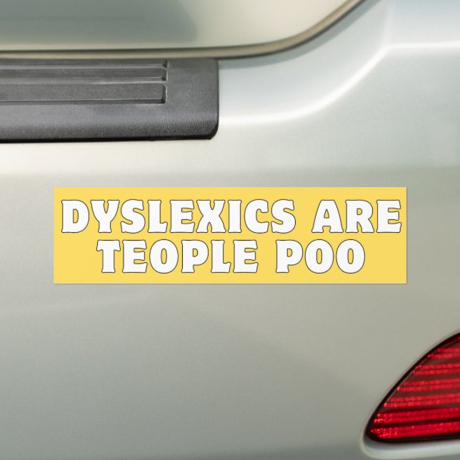 Autocollant De Voiture Dyslexique Sont Le Poo De Teople (En voiture)