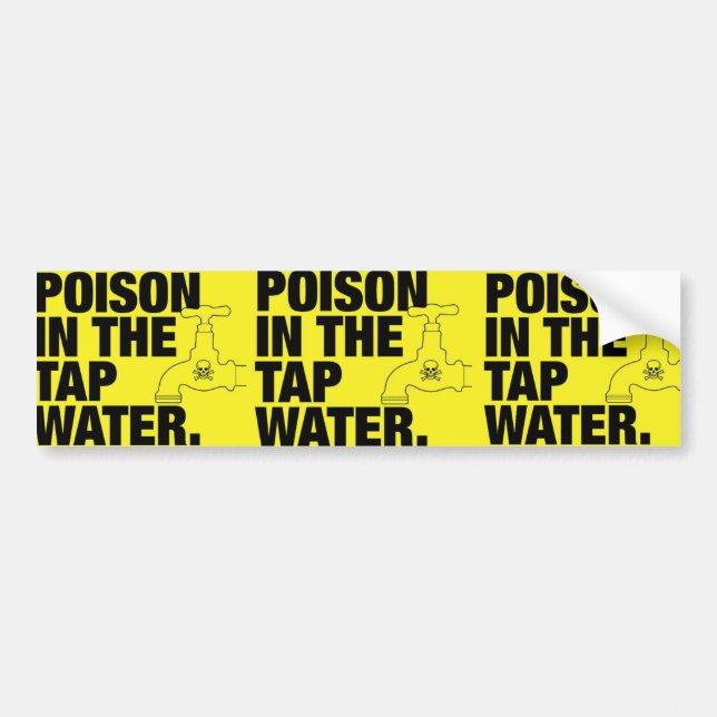 Autocollant De Voiture eau du robinet de poison (Devant)