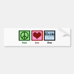 Autocollant De Voiture Échecs Peace Love