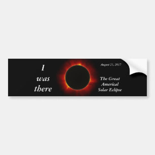 Autocollant De Voiture Éclipse solaire 2017 "J'y étais" édition