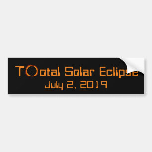Autocollant De Voiture Éclipse solaire totale 2019