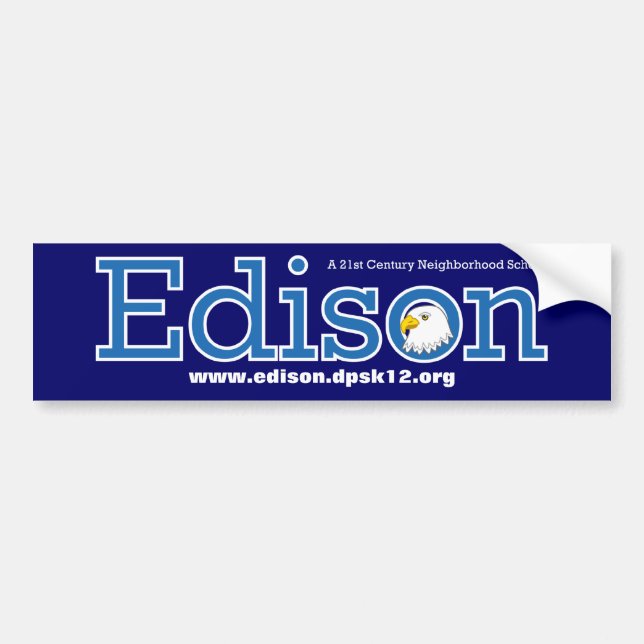 Autocollant De Voiture École primaire Bumpersticker d'Edison (Devant)