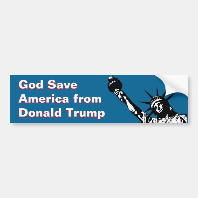 Autocollant De Voiture Économies Amérique de Dieu d'anti Gop de Donald (Devant)