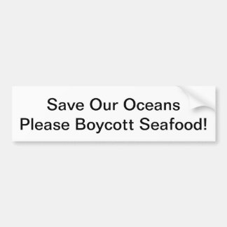 Autocollant De Voiture Économisez notre bumper Sticker Oceans