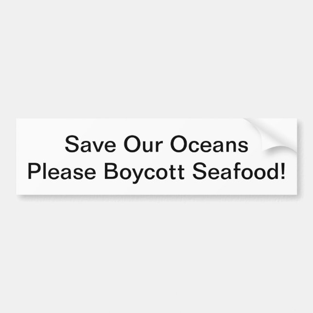 Autocollant De Voiture Économisez notre bumper Sticker Oceans (Devant)