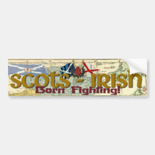 Autocollant De Voiture Ecossais-Irlandais - combat soutenu !