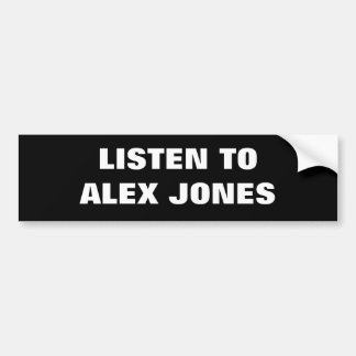 AUTOCOLLANT DE VOITURE ÉCOUTEZ ALEX JONES