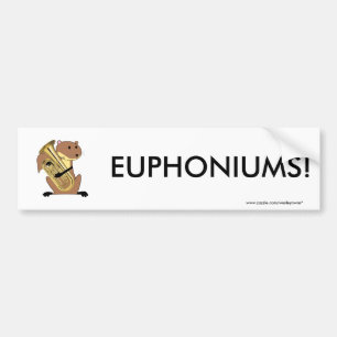Autocollant De Voiture Écureuil jouant l'euphonium