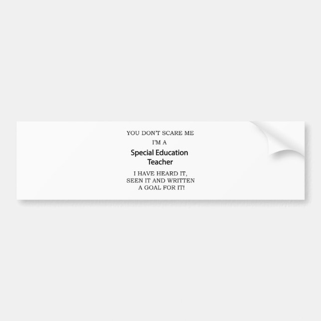 Autocollant De Voiture Ed spécial. Professeur (Devant)