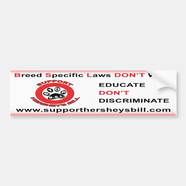 Autocollant De Voiture Educate ne distinguent pas Bumpersticker (Devant)
