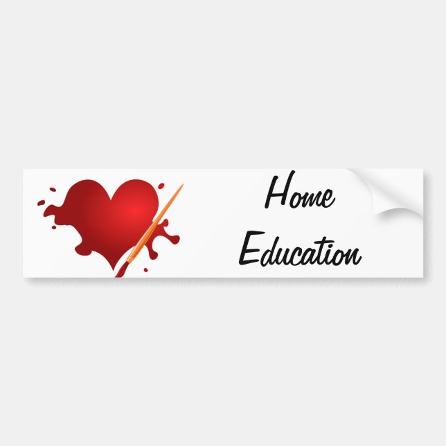 Autocollant De Voiture Éducation à la maison d'amour (Devant)