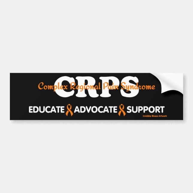 AUTOCOLLANT DE VOITURE ÉDUQUEZ LE SUPPORT DÉFENSEUR...RSD/CRPS (Devant)