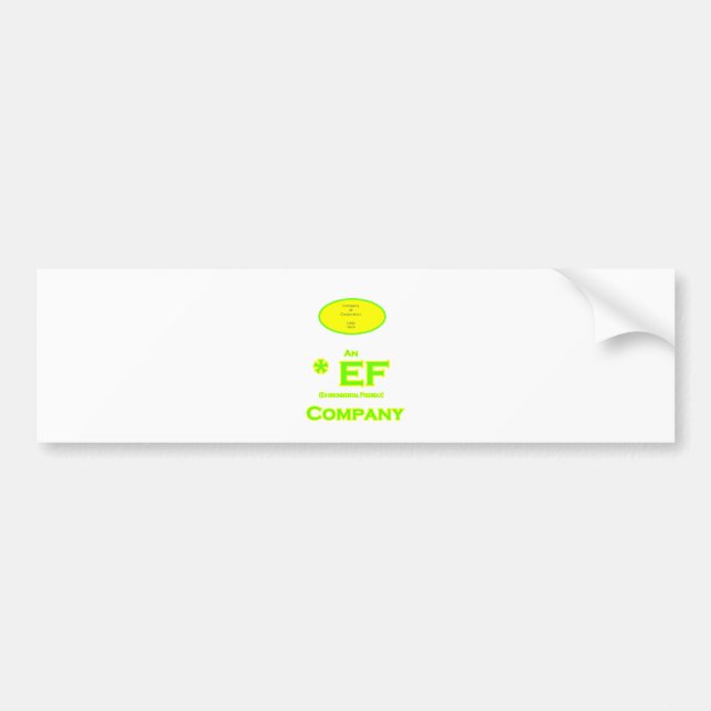 Autocollant De Voiture EF - De l'environnement Friendly Company 2 (Devant)