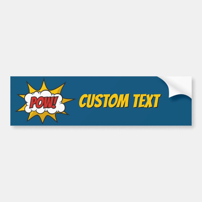 Autocollant De Voiture Effet audio comique Pow (Devant)