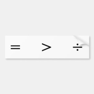 Autocollant De Voiture Égalité supérieure à la division