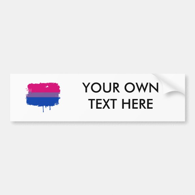 AUTOCOLLANT DE VOITURE ÉGOUTTURE BISEXUELLE DE DRAPEAU (Devant)