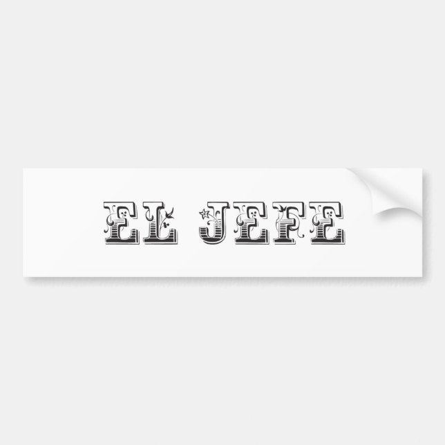 Autocollant De Voiture EL Jefe "substance du patron" (Devant)