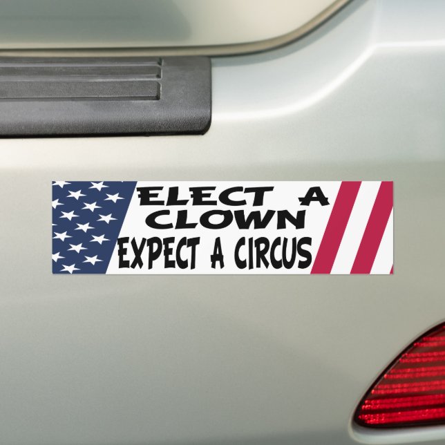 Autocollant De Voiture Elect A Clown Attendez Un Cirque anti-Trump (En voiture)