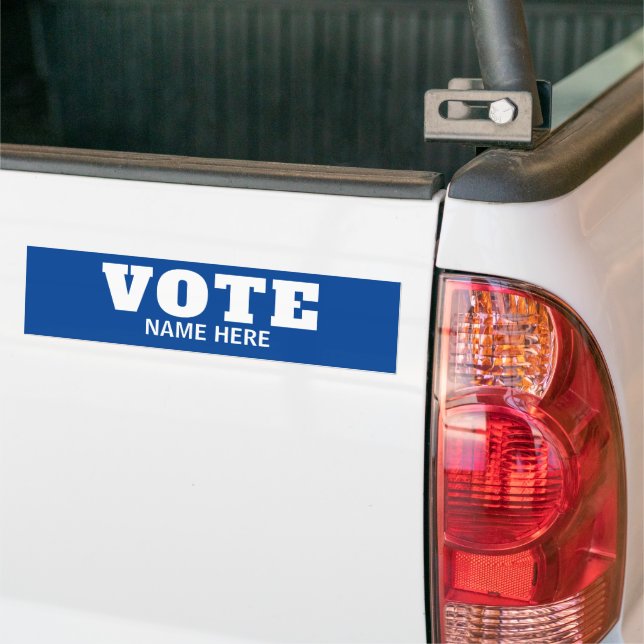 AUTOCOLLANT DE VOITURE ÉLECTEURS DE VOTE PERSONNALISÉS CANDIDATS (Sur camion)