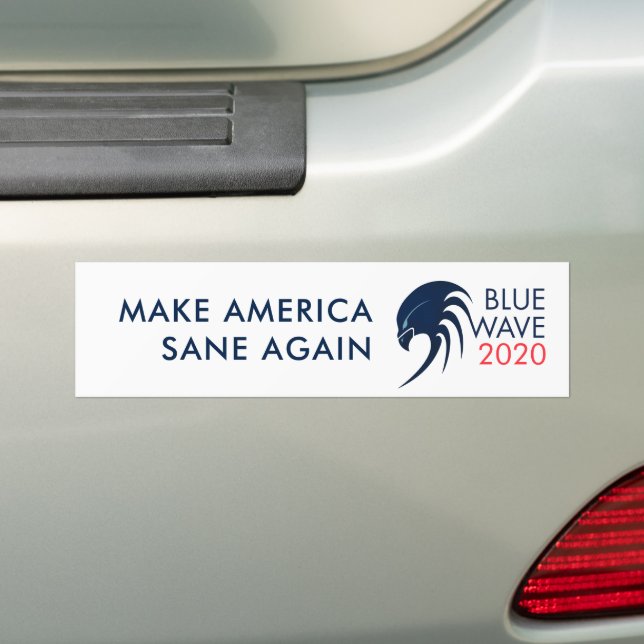Autocollant De Voiture Élection du président démocrate de la vague bleue  (En voiture)