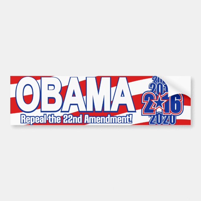 Autocollant De Voiture Élection présidentielle Obama 2016 (Devant)