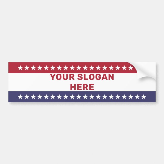 Autocollant De Voiture Élections américaines 2024 | Slogan personnalisé p (Devant)