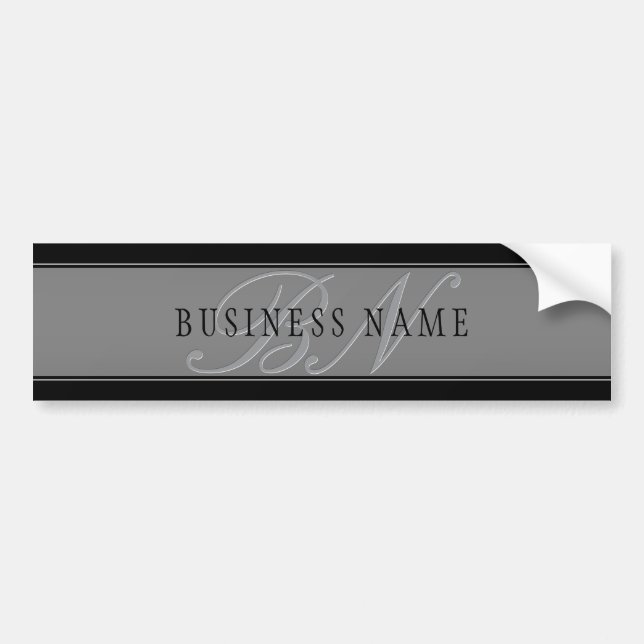 Autocollant De Voiture Élégant Script Modifiable Nom de l'entreprise/autr (Devant)