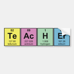 Autocollant De Voiture Éléments chimiques de professeur de Sciences