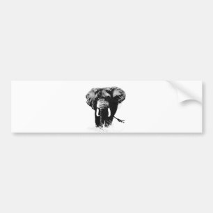 Autocollant De Voiture Éléphant de B&W