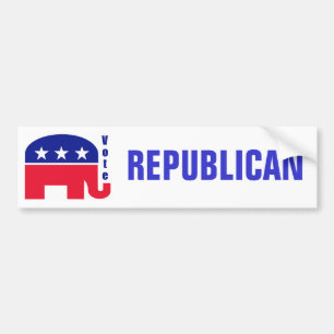 Autocollant De Voiture Éléphant républicain