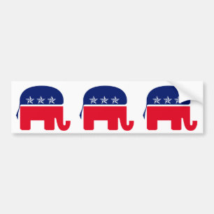 Autocollant De Voiture Éléphant républicain