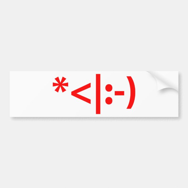 Autocollant De Voiture Elfe de Noël Emoticon Xmas ASCII Texte Art (Devant)