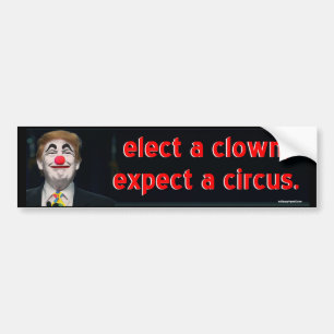 Autocollant De Voiture élisez un clown,