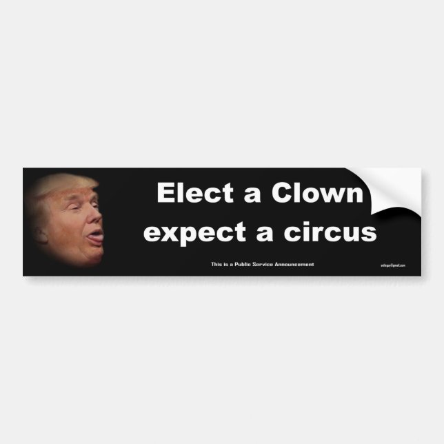 Autocollant De Voiture élisez un clown attendent un cirque (Devant)