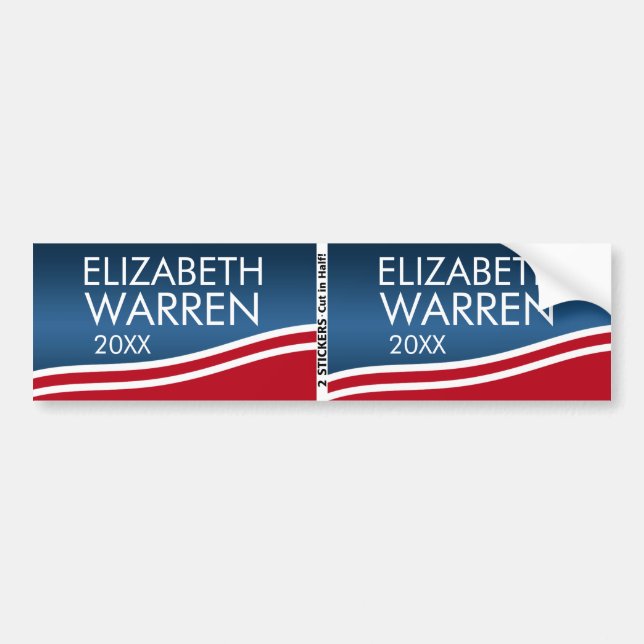 Autocollant De Voiture Elizabeth Warren 2024 BOGO (Devant)
